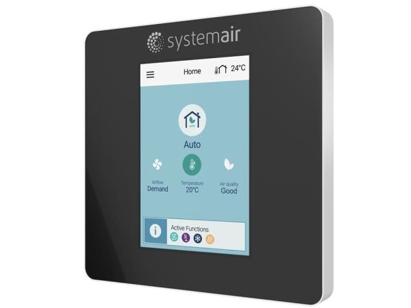 Systemair SAVE TOUCH betjeningspanel – sort 138078
